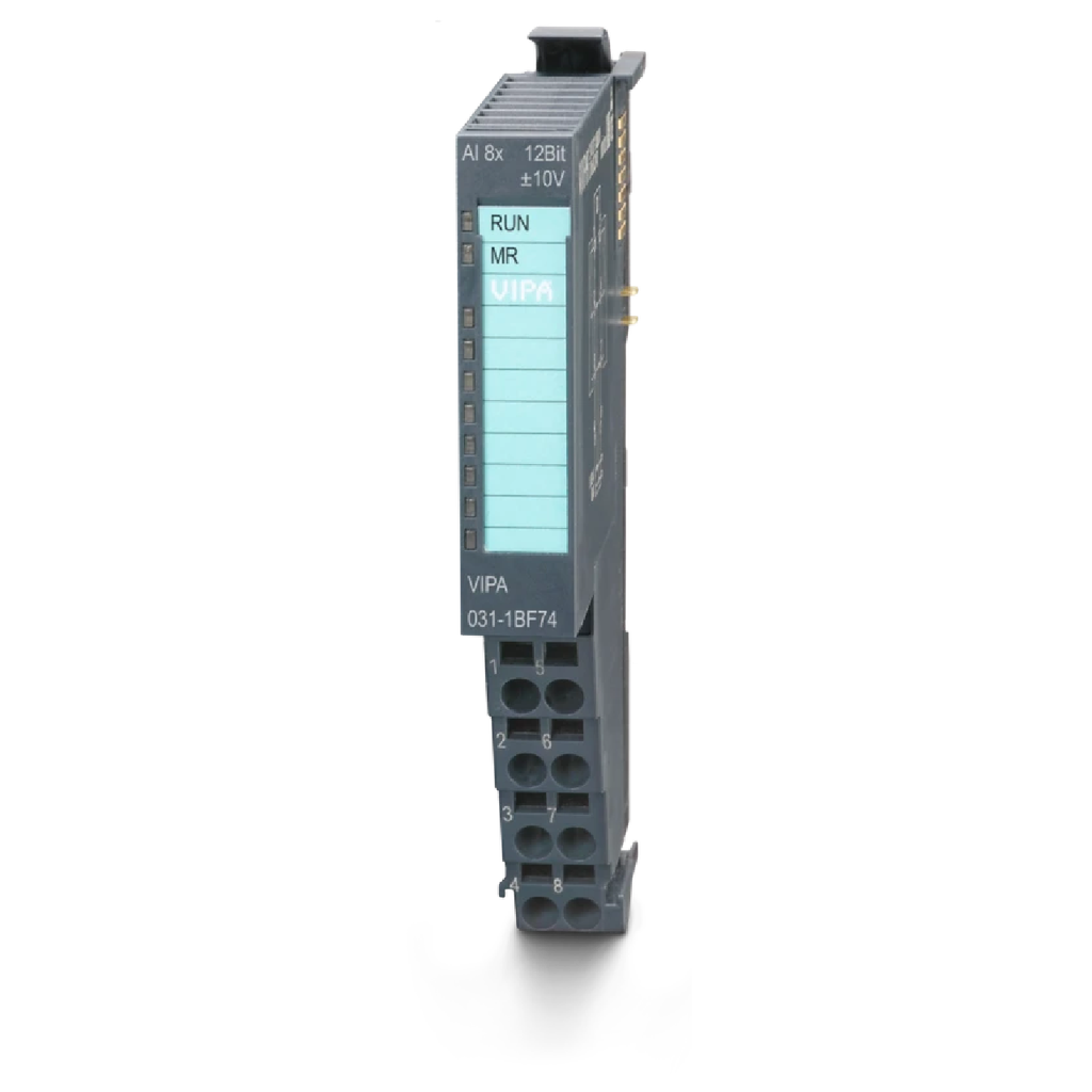 [031-1CF90] VIPA 031-1CF90 | SLIO SM 031 - Analog input, 8 inputs 16Bit / 22 Parameter Bytes, Thermocouple, Voltage -80mV…+80mV, incl. terminal